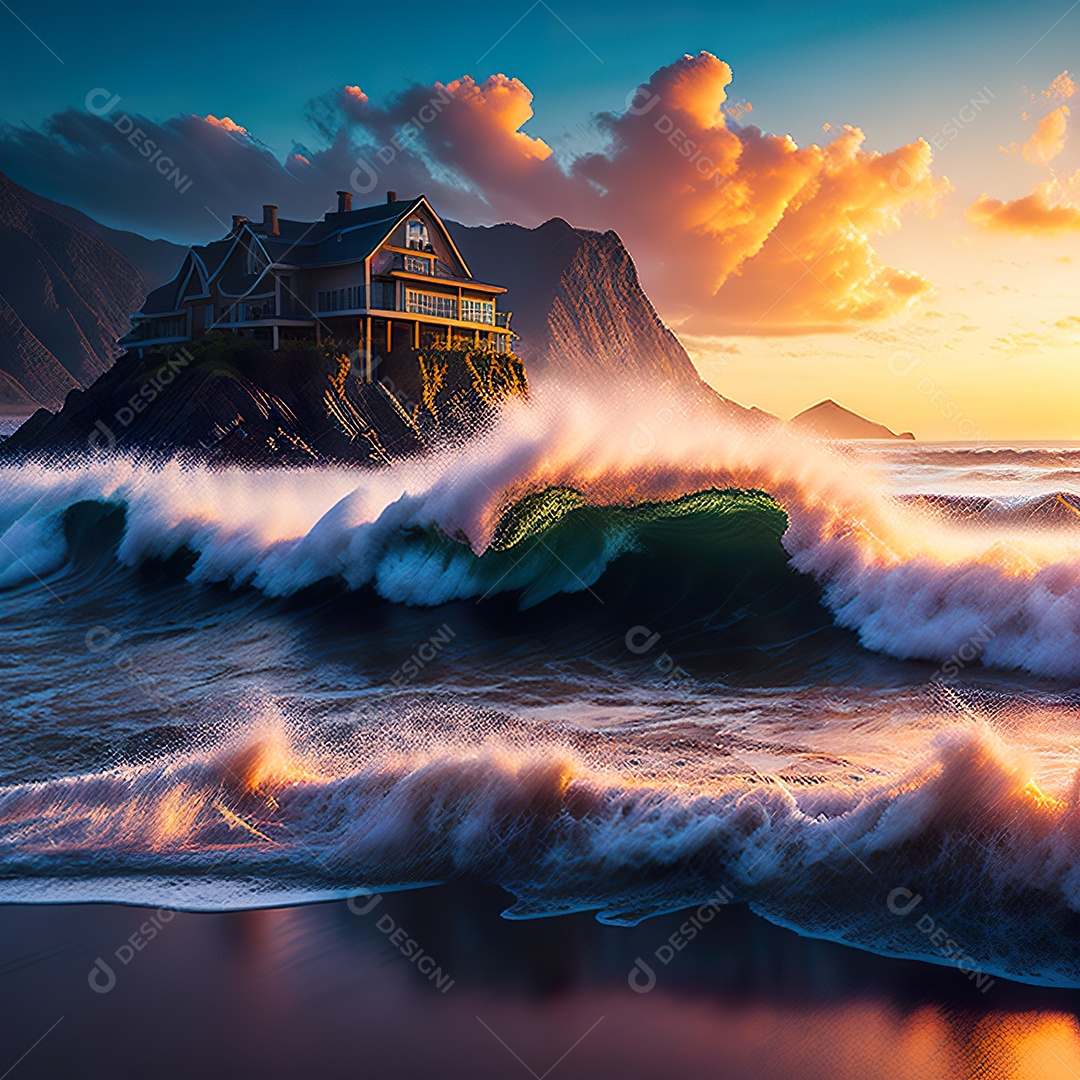 Imagem realista de linda praia