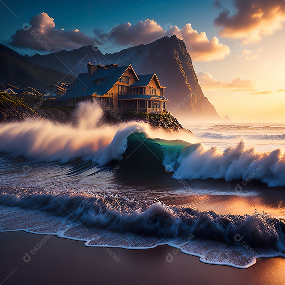 Imagem realista de linda praia