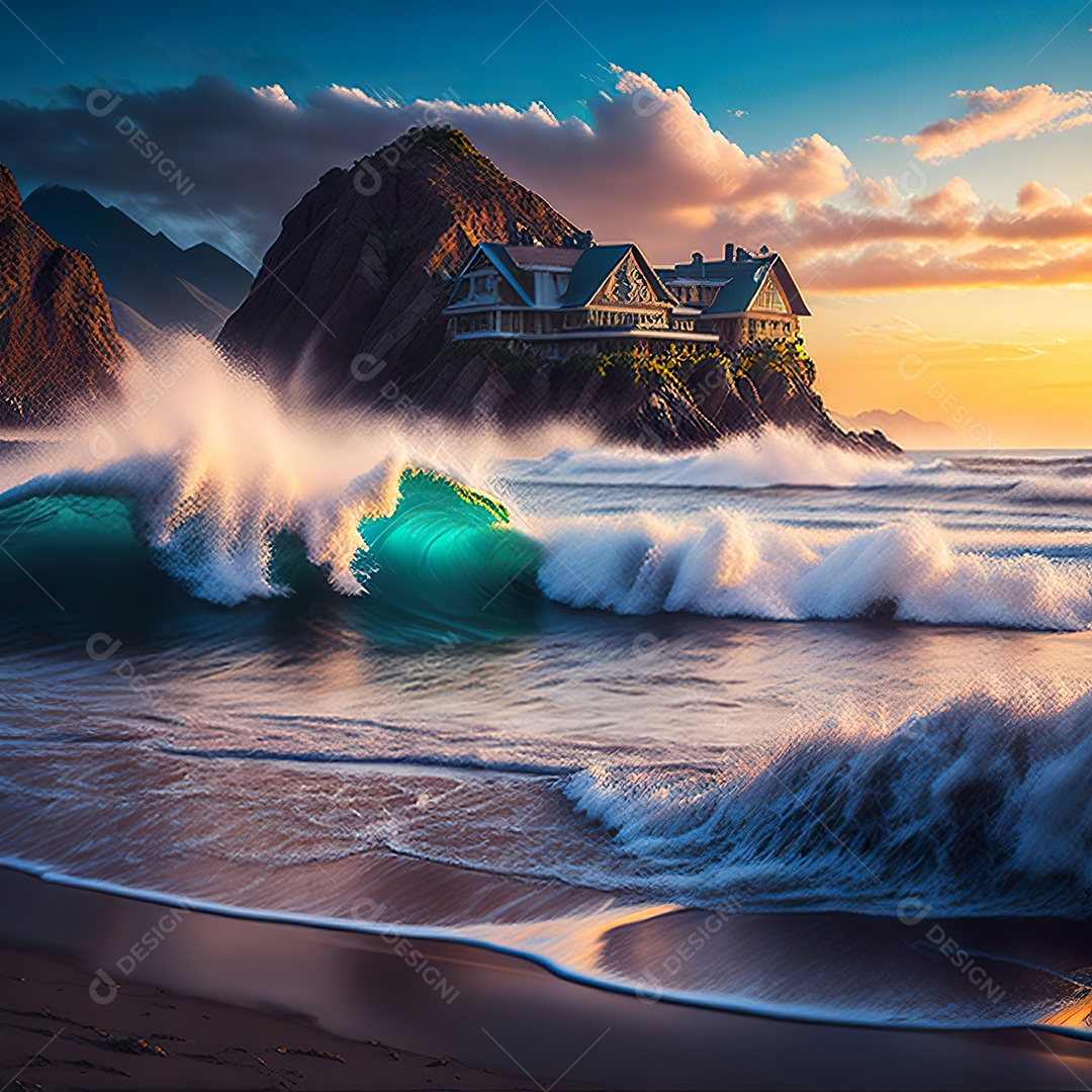 Imagem realista de linda praia