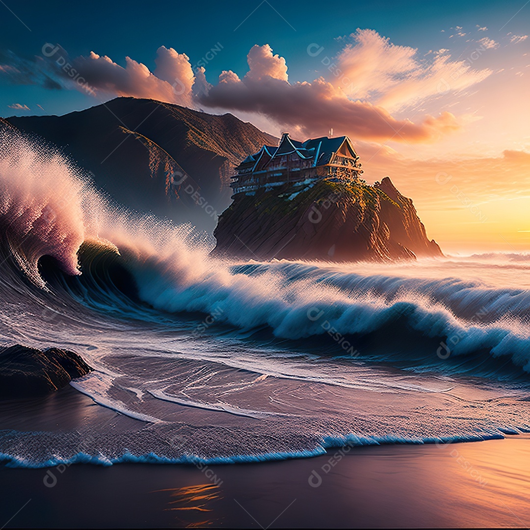 Imagem realista de linda praia