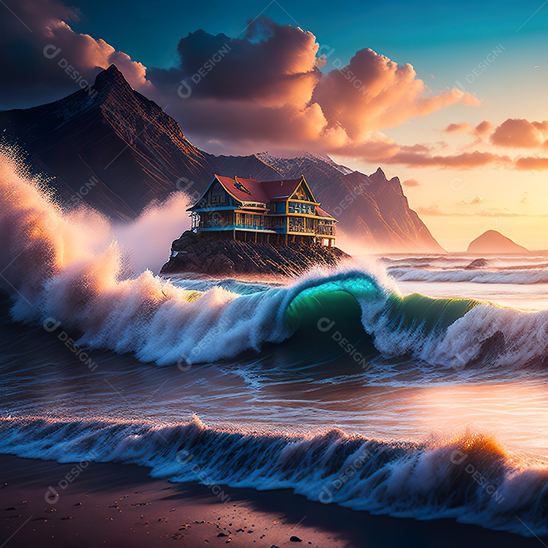 Imagem realista de linda praia