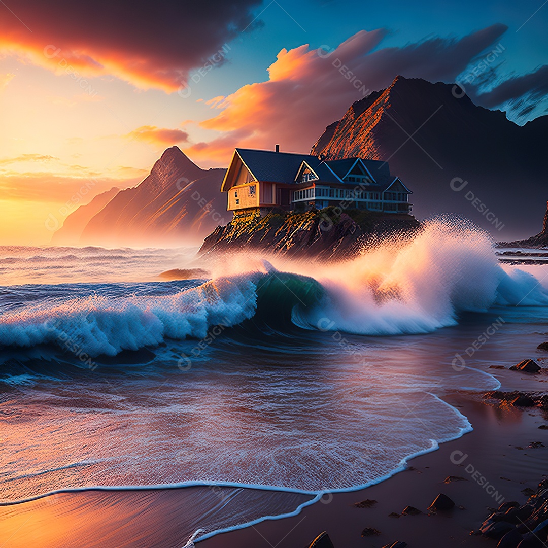 Imagem realista de linda praia