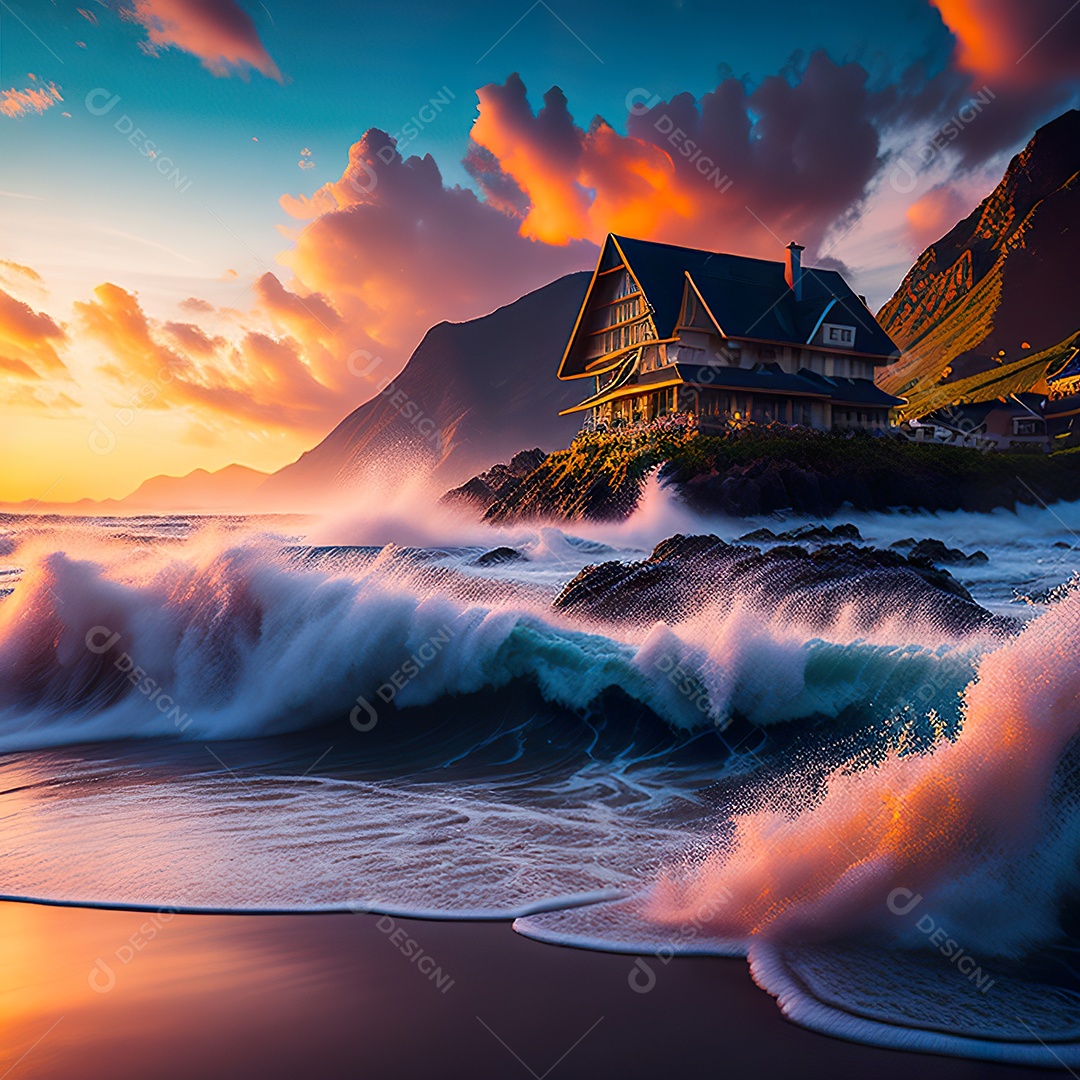 Imagem realista de linda praia