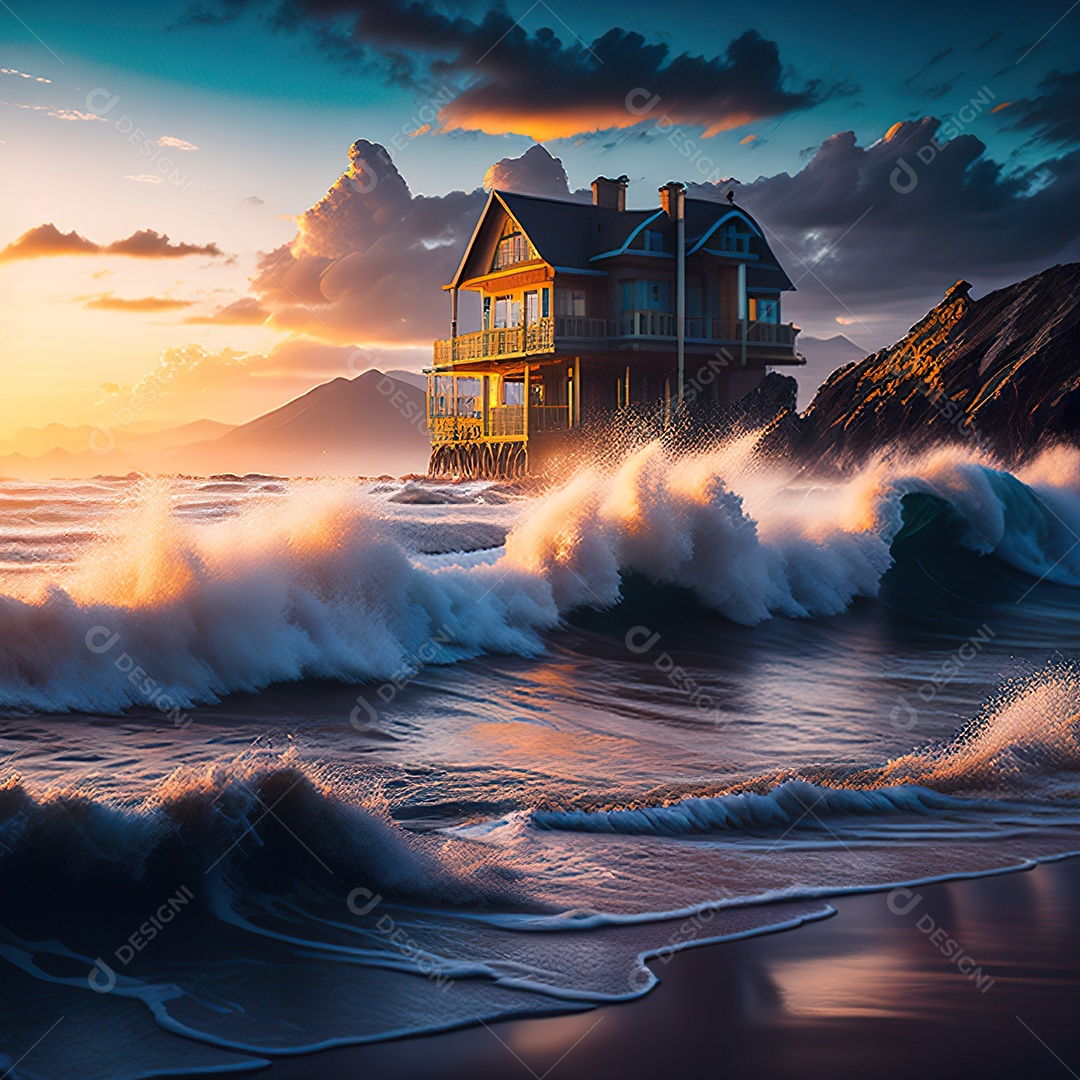 Imagem realista de linda praia