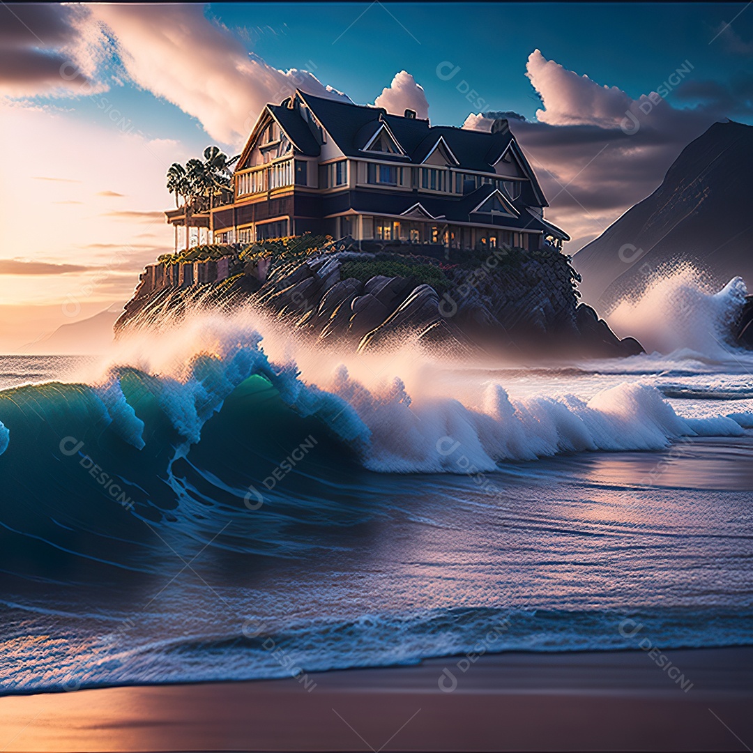 Imagem realista de linda praia