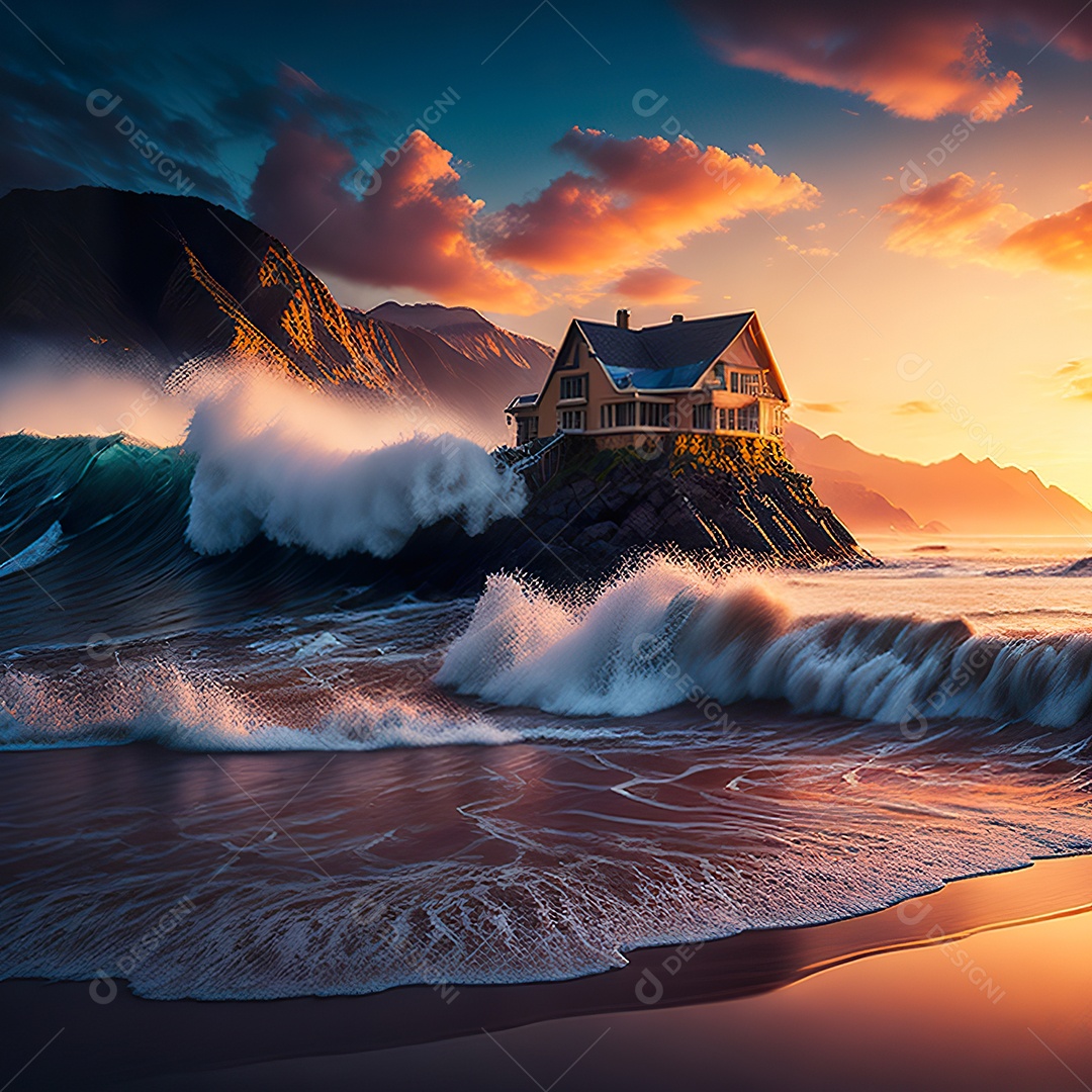 Imagem realista de linda praia