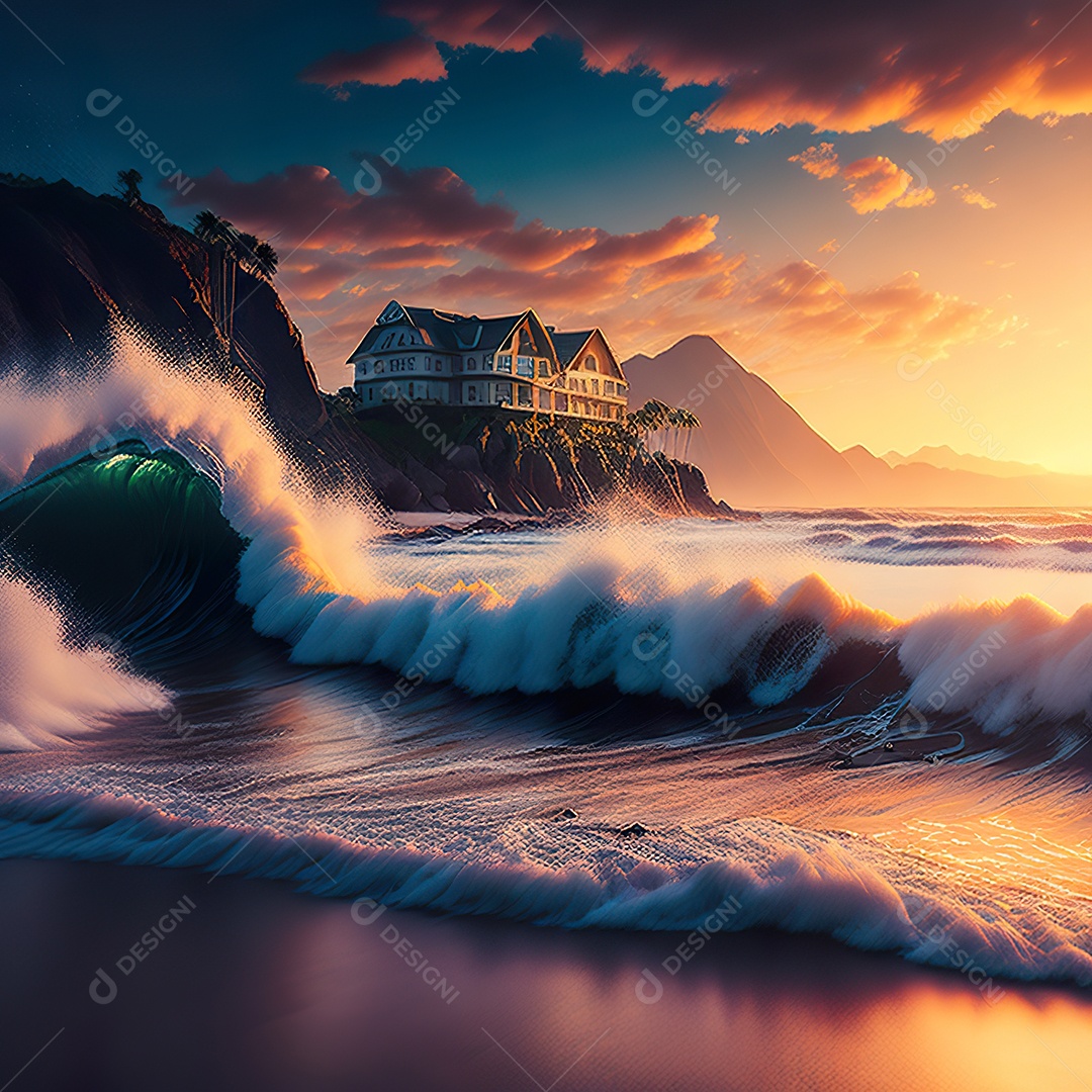 Imagem realista de linda praia