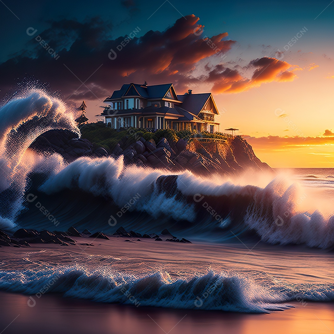 Imagem realista de linda praia