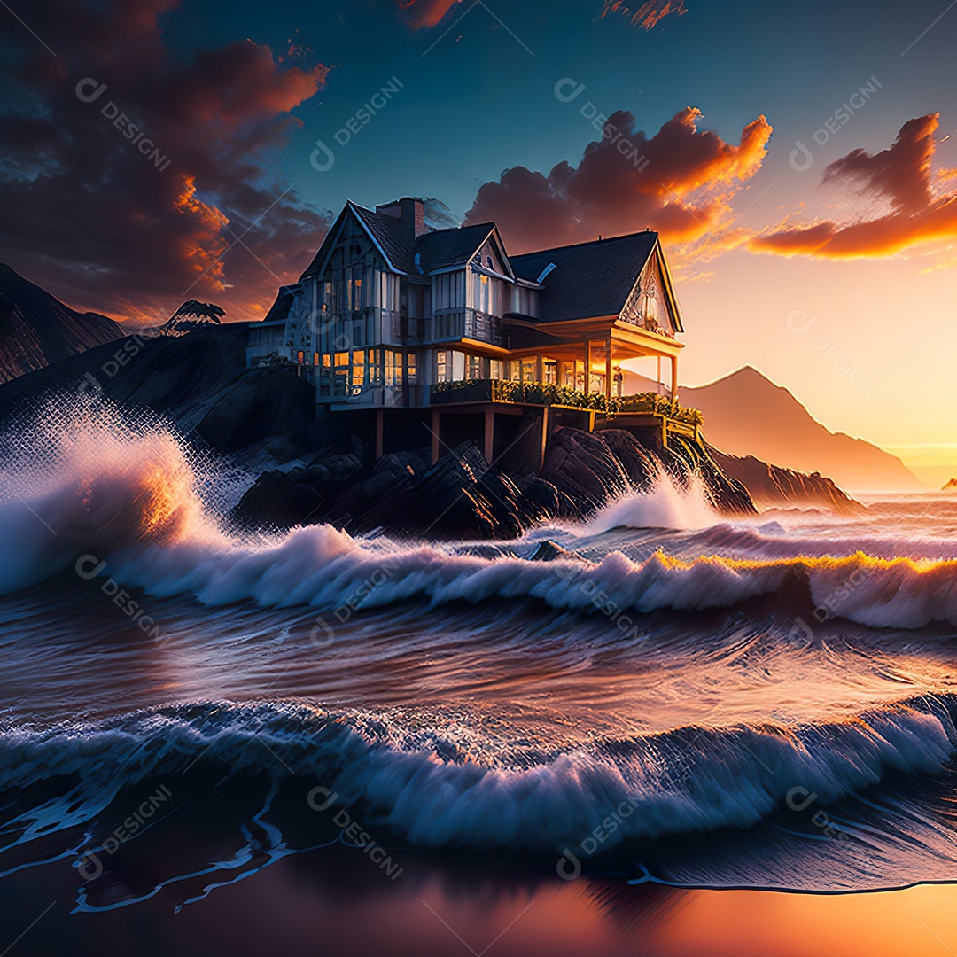 Imagem realista de linda praia