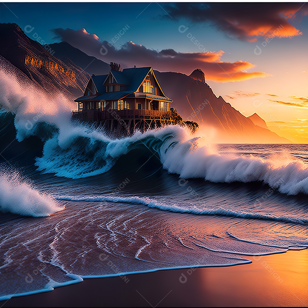 Imagem realista de linda praia