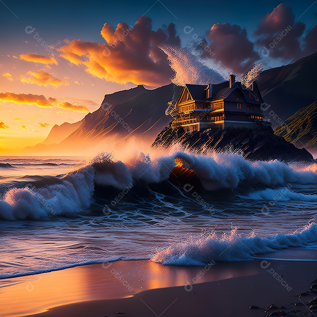 Imagem realista de linda praia