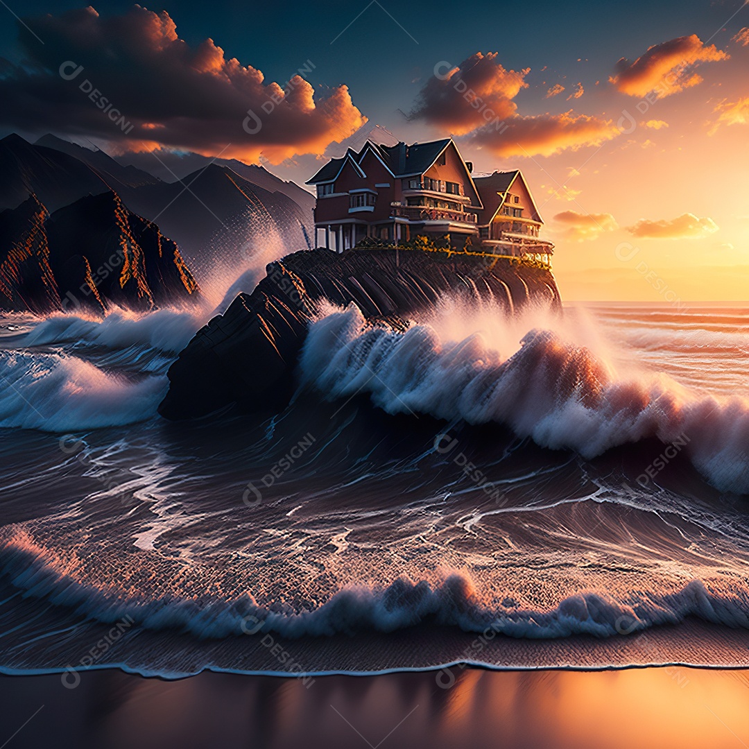 Imagem realista de linda praia