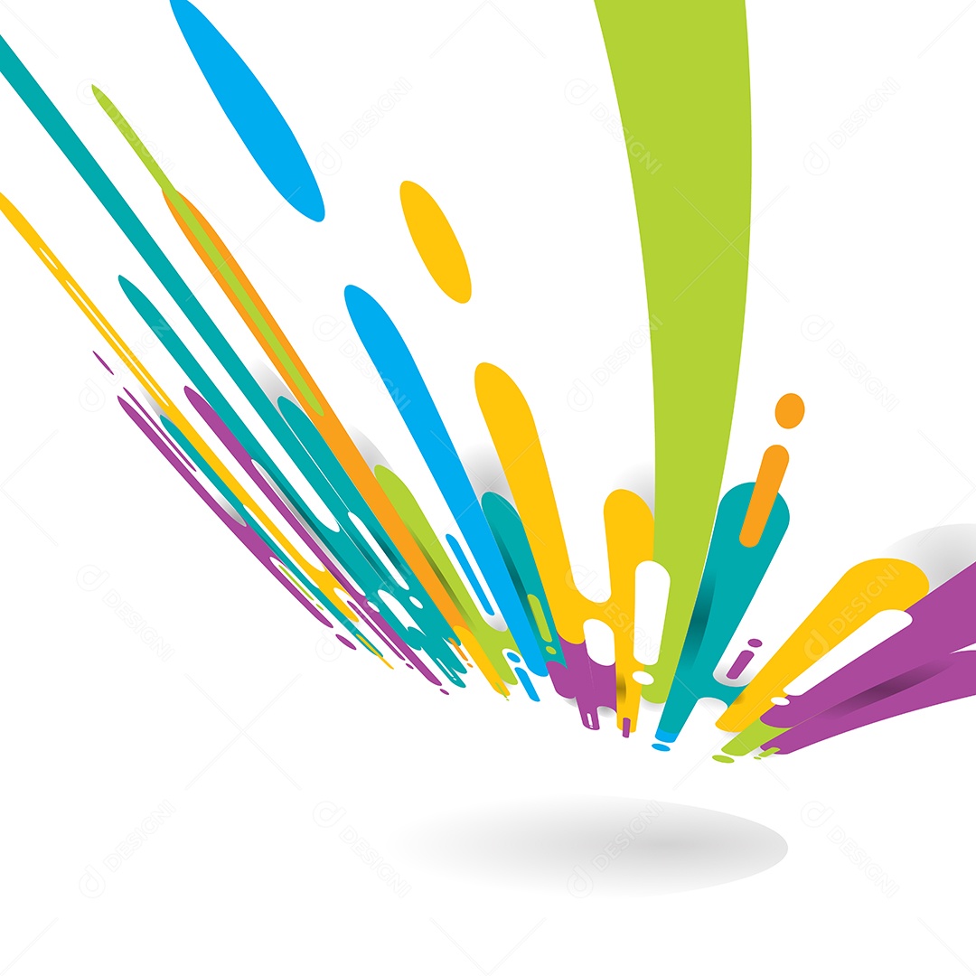 Background Formas Arredondadas de Cores Brilhantes Vetor EPS