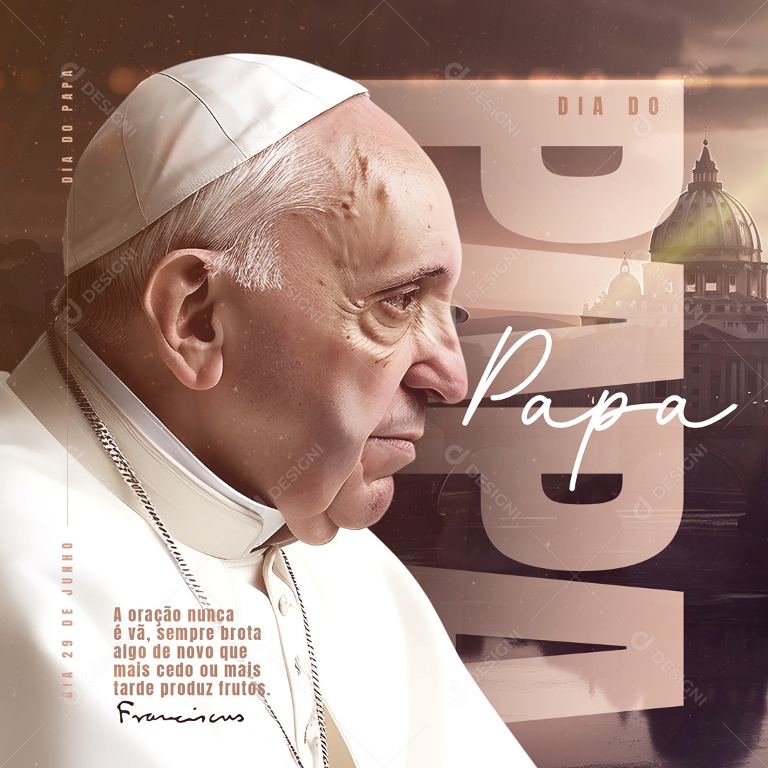 Dia do Papa 29 de Junho Social Media PSD Editável