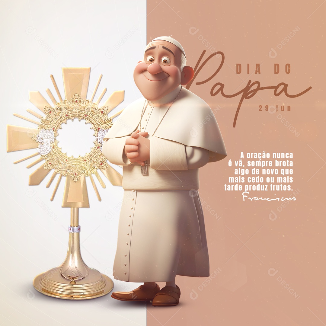 Dia do Papa 29 de Junho Social Media PSD Editável