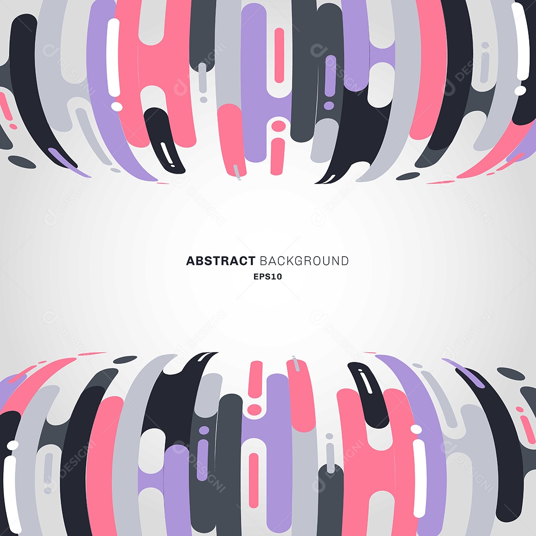 Background Linhas Abstratas de Formas Arredondadas Vetor EPS