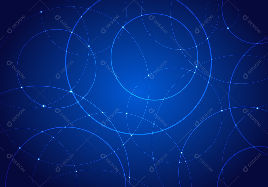 Background Azul Círculos Futuristas Vetor EPS
