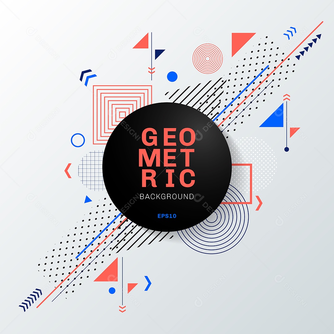 Background Desenho Geométrico Colorido Vetor EPS