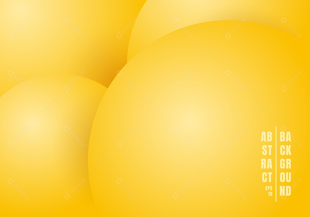 Background Círculos Amarelos Abstrato Vetor EPS
