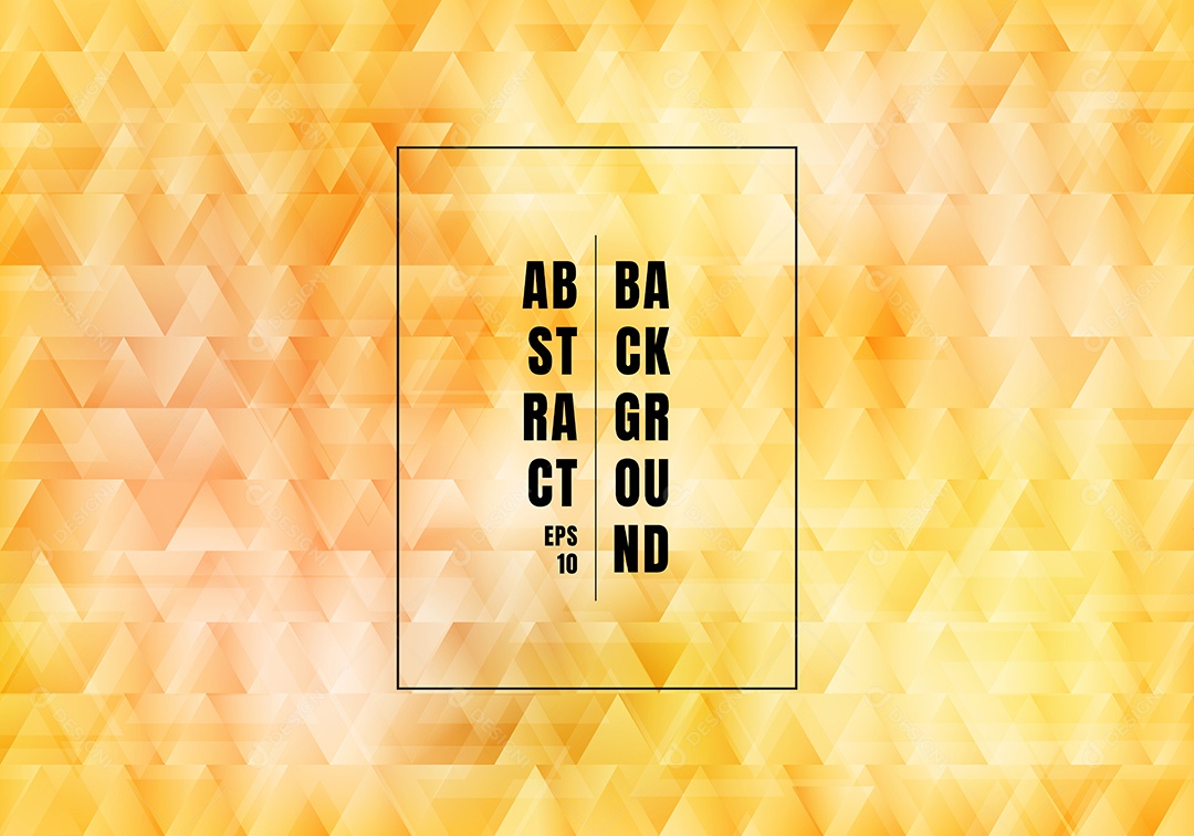 Background Triângulos Amarelos Abstrato Vetor EPS