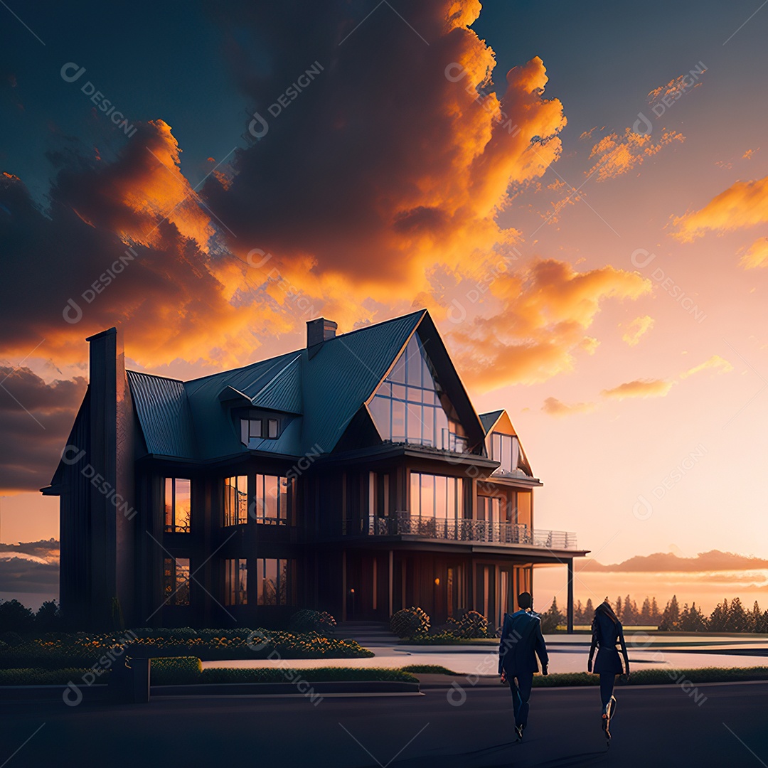 Retrato de casal felizes caminhando