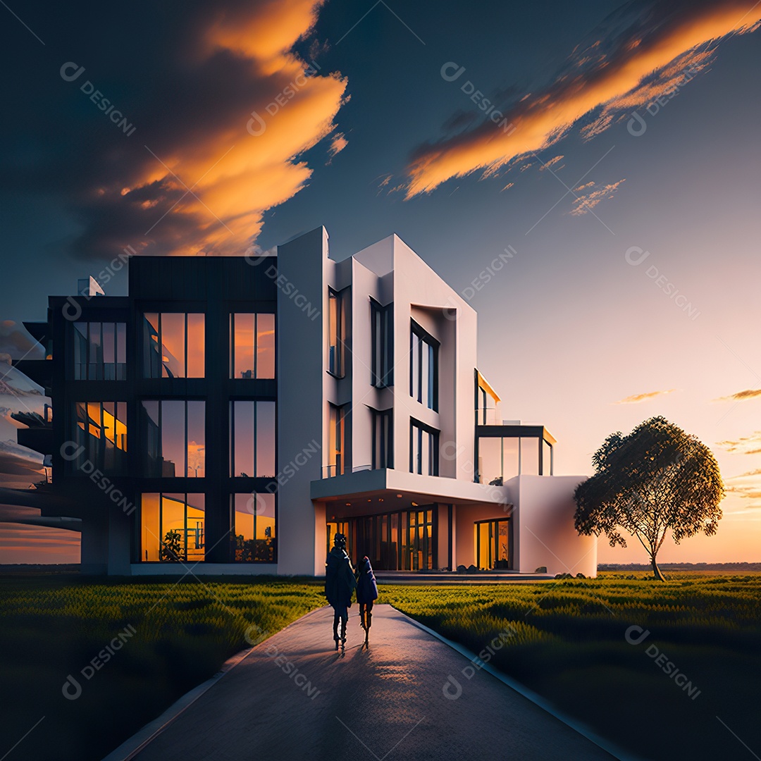 Retrato de casal felizes caminhando