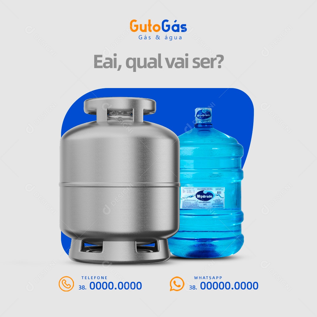 Distribuidora de Gás & Água Social Media PSD Editável