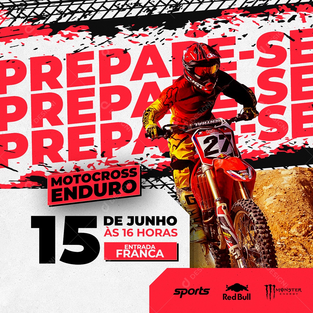 Social Media Motocross 15 De Junho PSD Editável