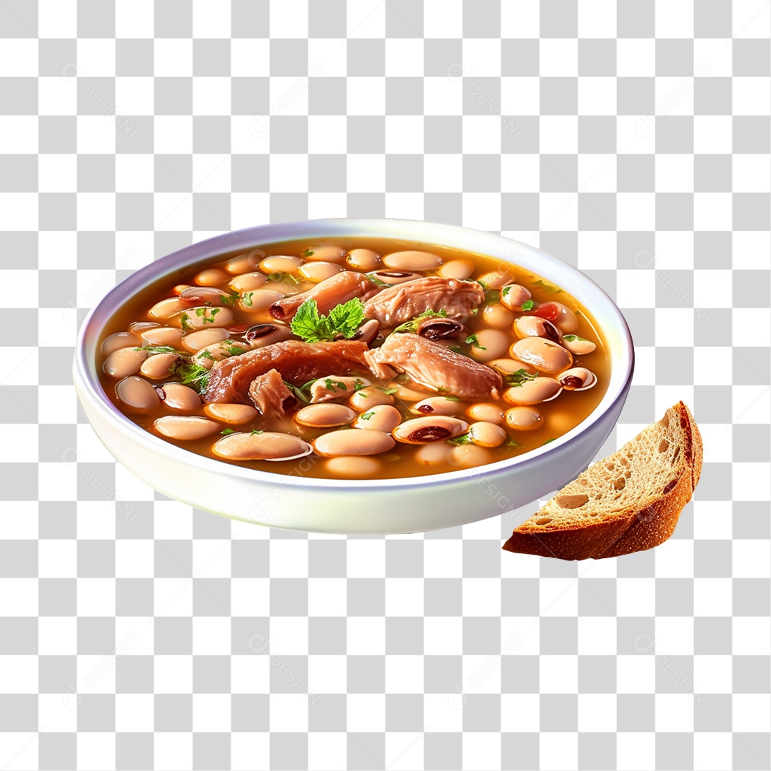 Caldo saboroso sobre uma tigela branca PNG Transparente