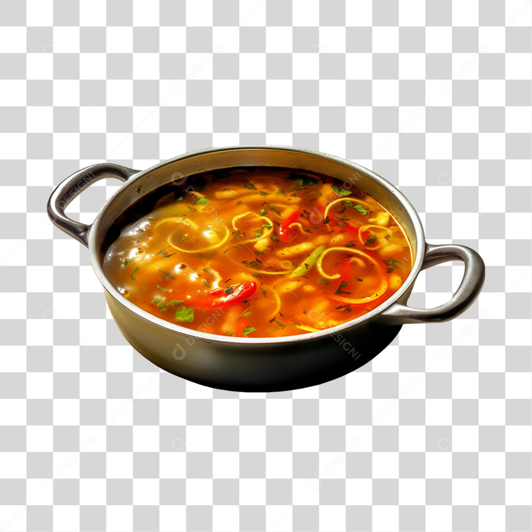 Caldo saboroso sobre uma tigela PNG Transparente