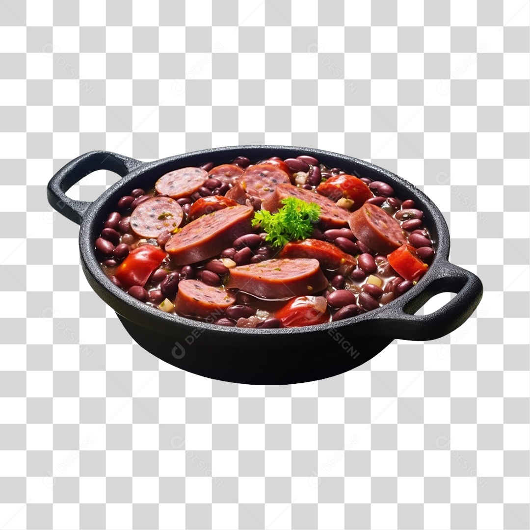 Panela de feijoada saborosa PNG Transparente