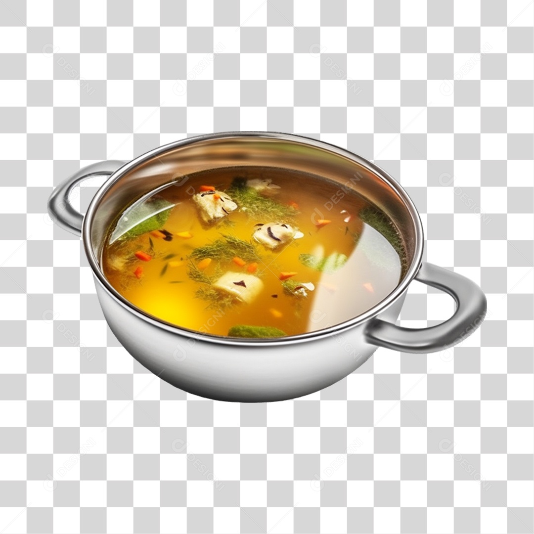 Caldo saboroso sobre uma tigela PNG Transparente