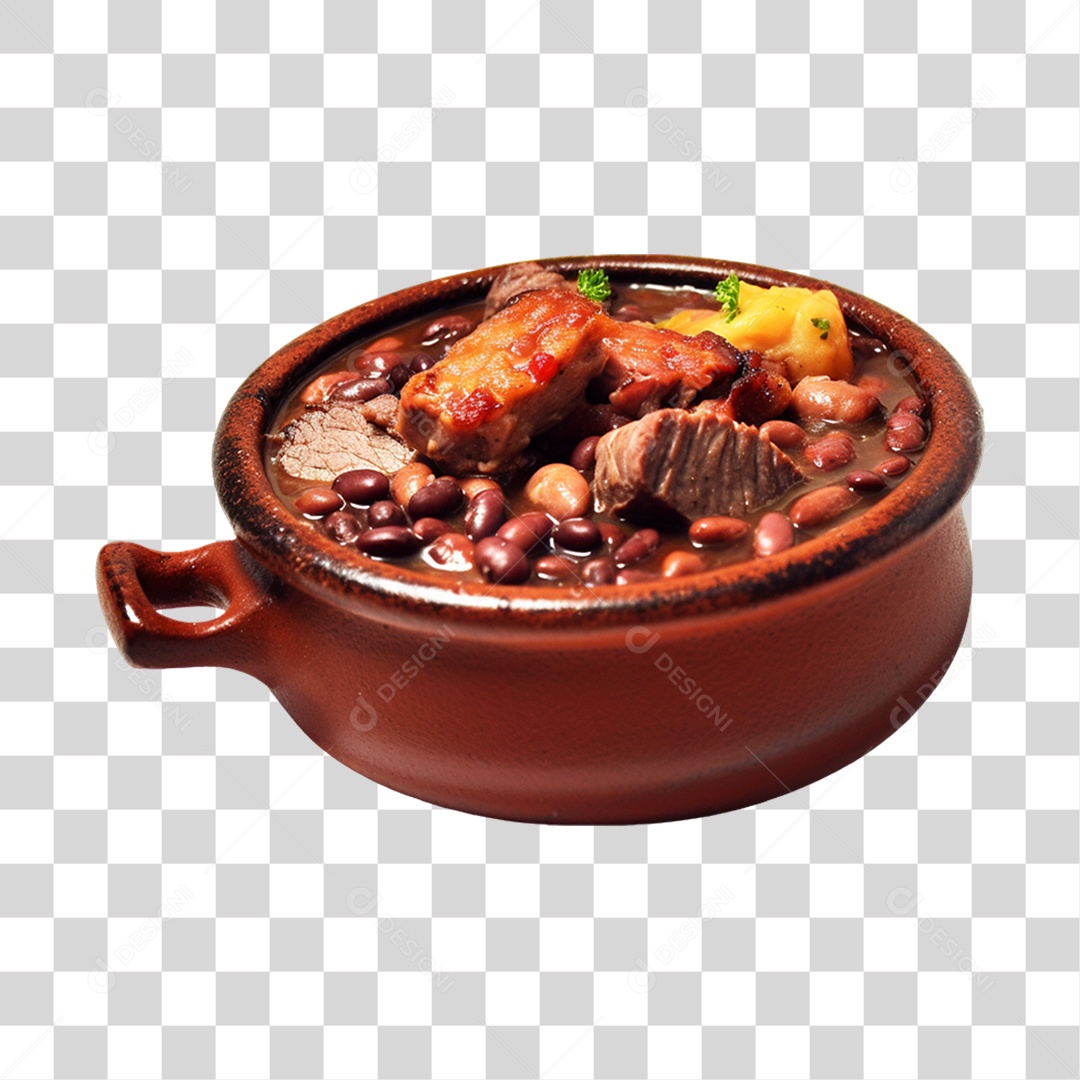 Panela de feijoada saborosa PNG Transparente