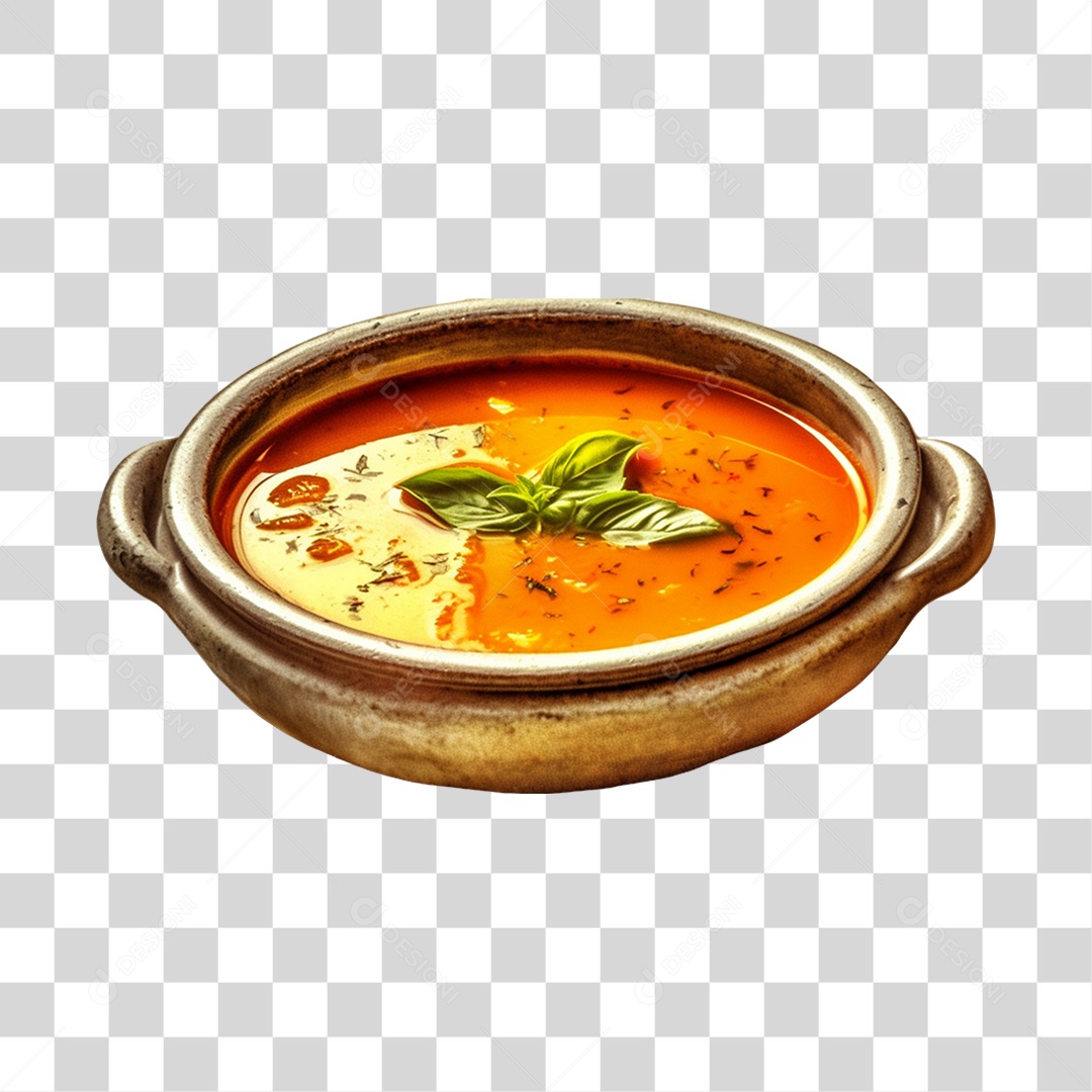 Caldo saboroso sobre uma tigela PNG Transparente