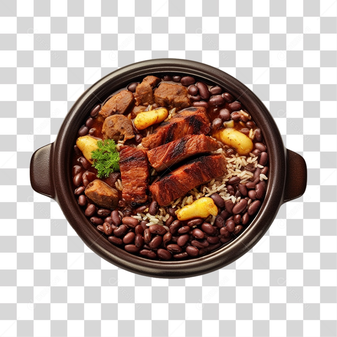 Panela de feijoada saborosa PNG Transparente