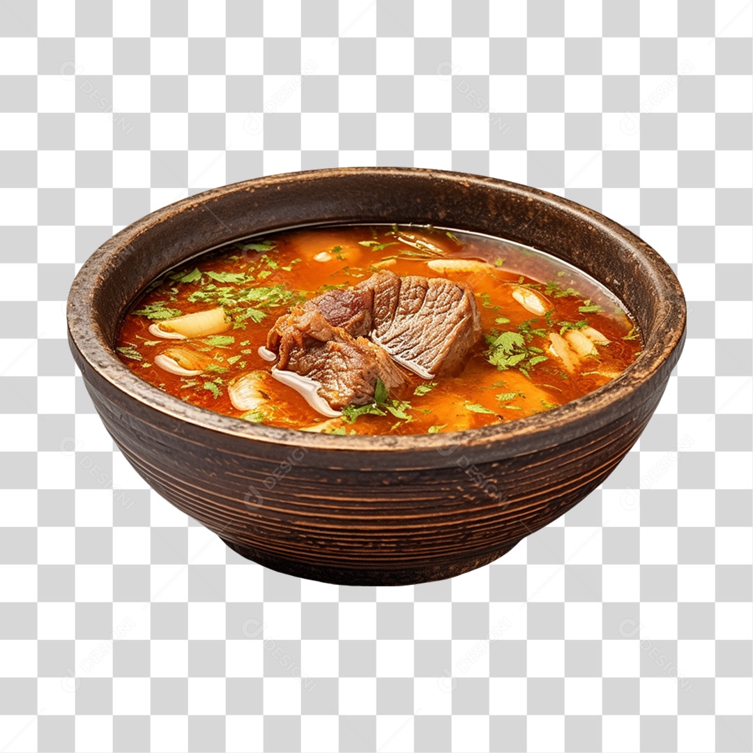 Caldo saboroso sobre uma tigela PNG Transparente