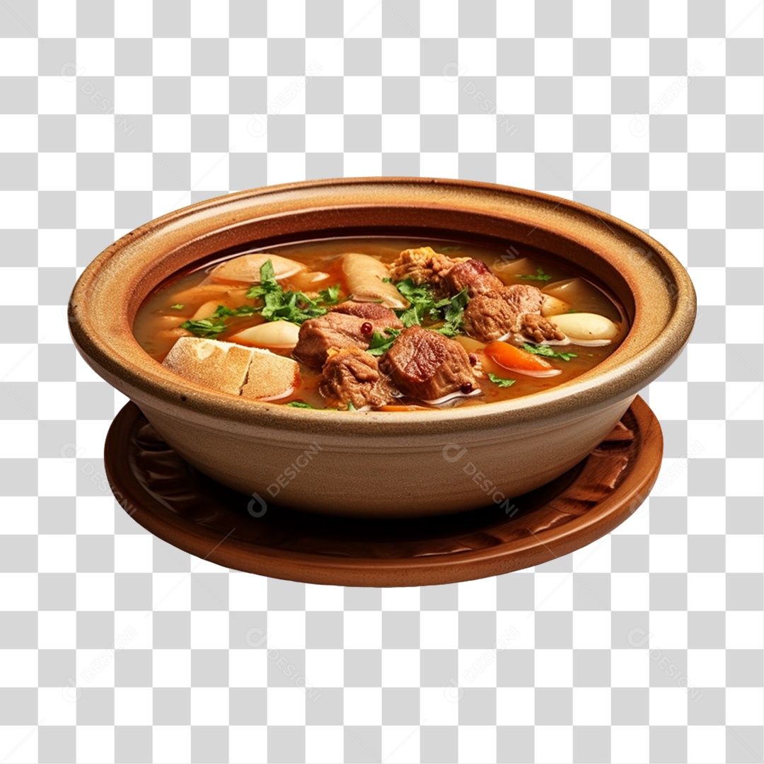 Caldo saboroso sobre uma tigela PNG Transparente