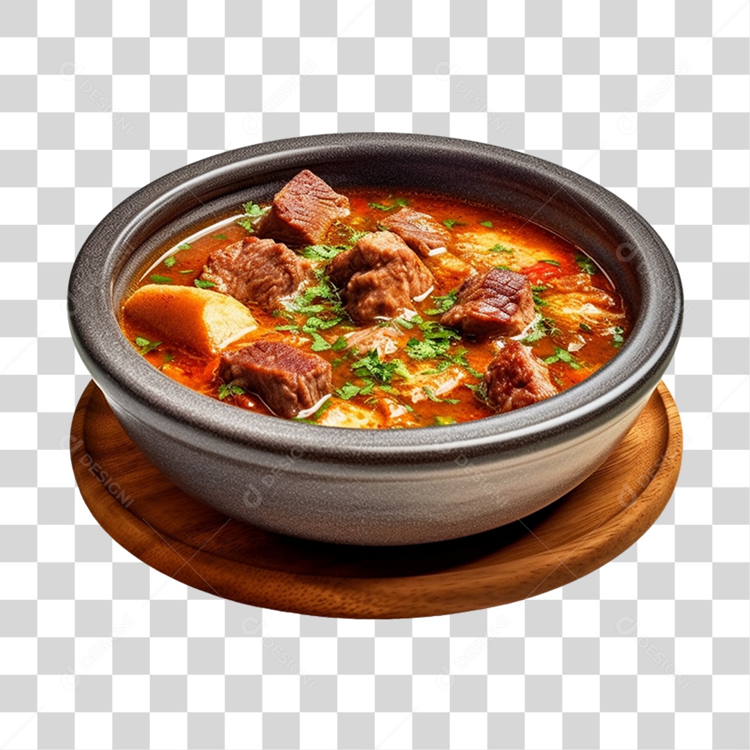 Caldo saboroso sobre uma tigela PNG Transparente