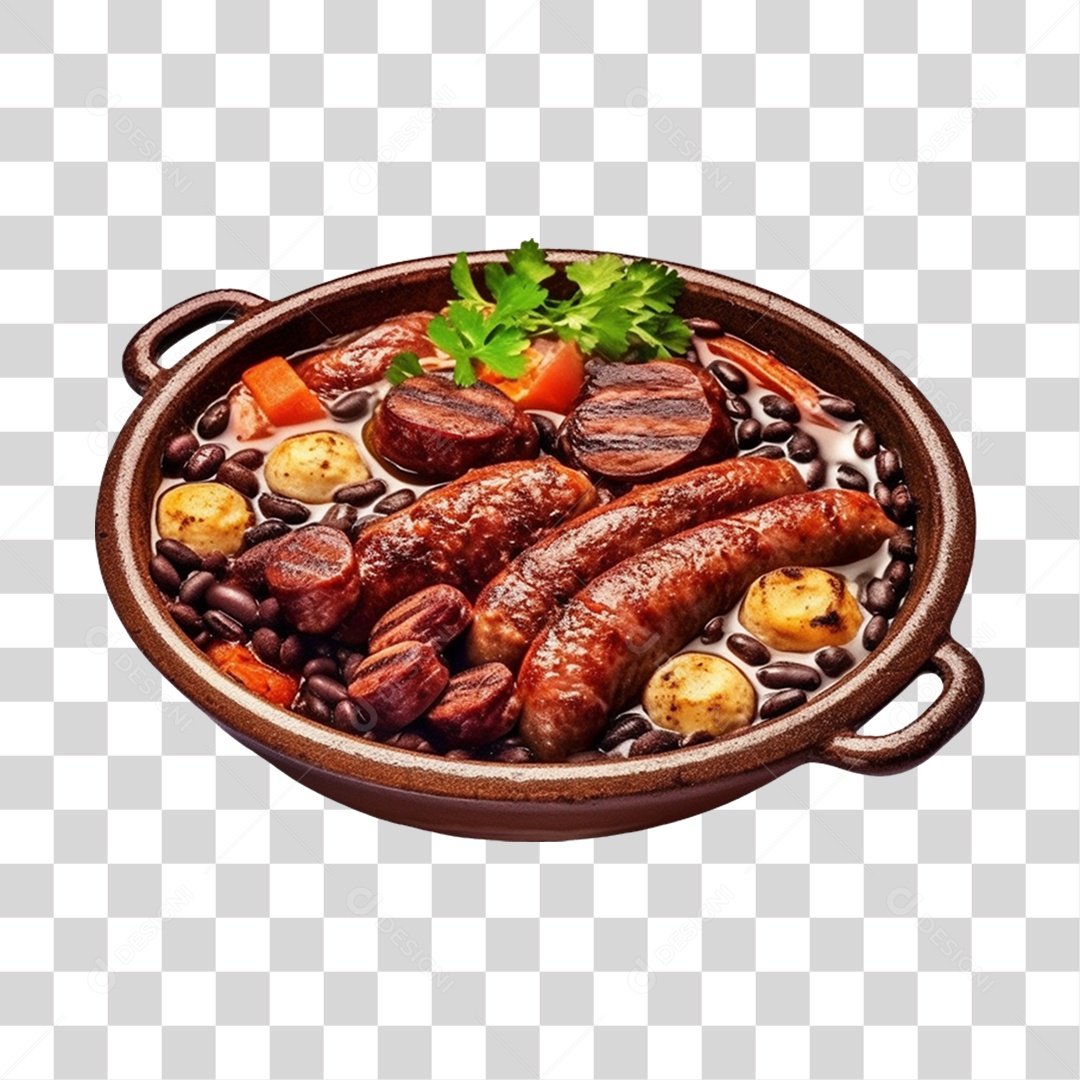 Panela de feijoada saborosa PNG Transparente