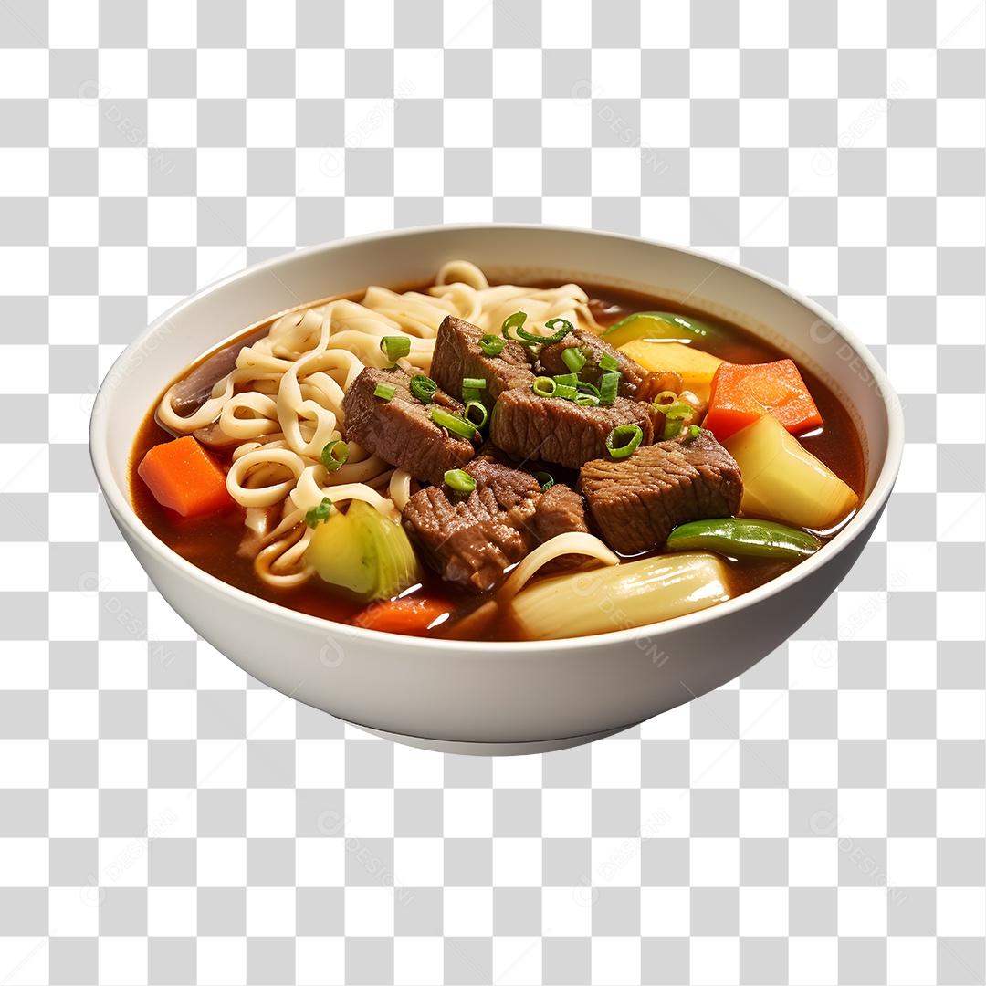 Caldo saboroso sobre uma tigela branca PNG Transparente