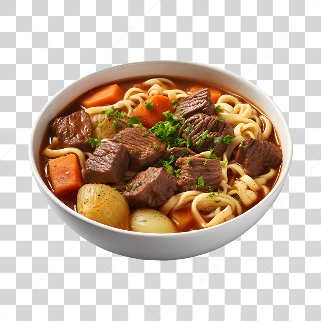 Caldo saboroso sobre uma tigela branca PNG Transparente