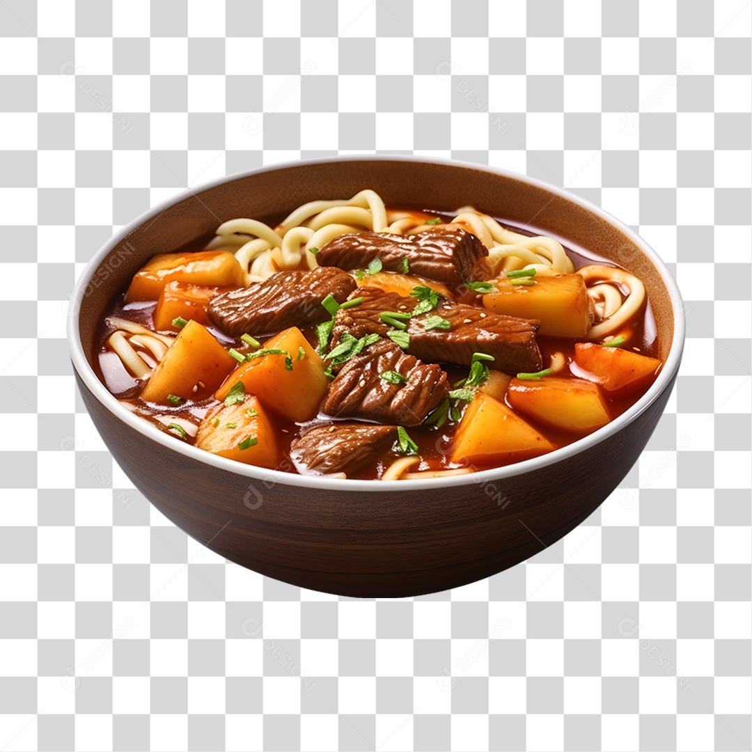 Caldo saboroso sobre uma tigela branca PNG Transparente