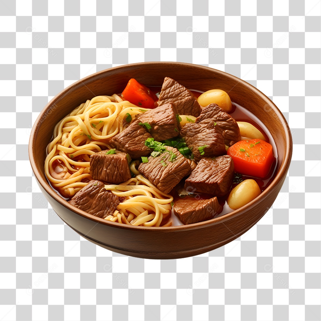 Caldo saboroso sobre uma tigela branca PNG Transparente