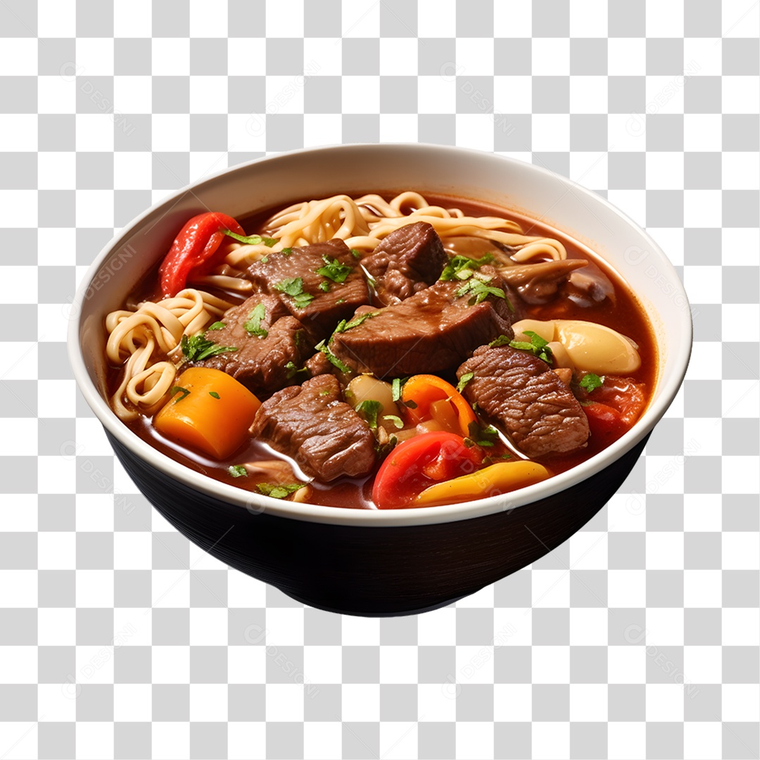 Caldo saboroso sobre uma tigela branca PNG Transparente