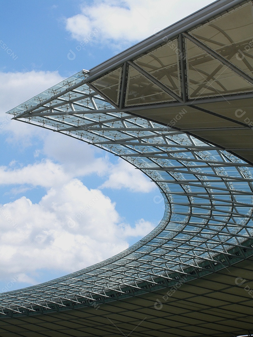 Vista de um estádio de futebol
