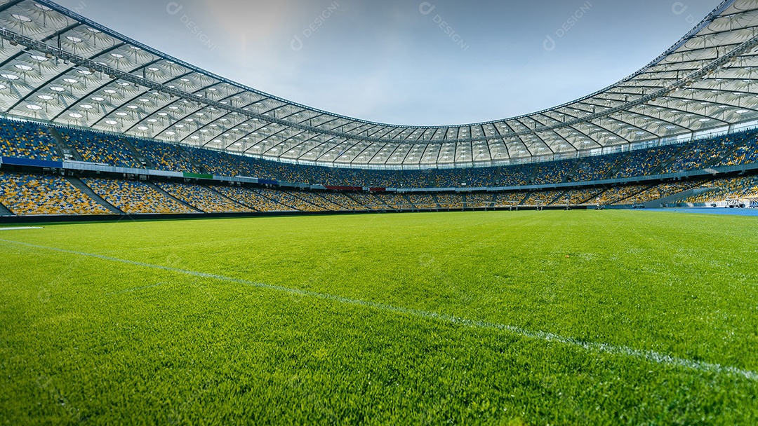 Vista de um estádio de futebol
