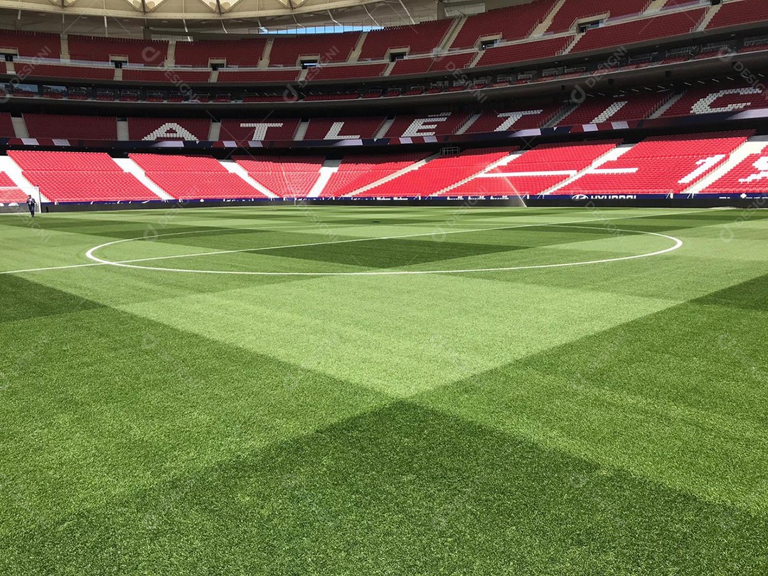 Vista de um estádio de futebol