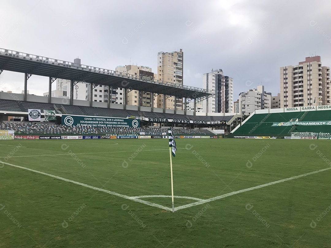Vista de um estádio de futebol
