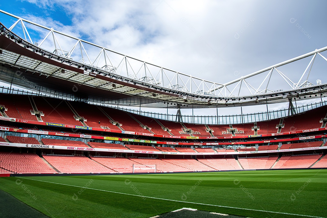 Detalhes do estádio de futebol