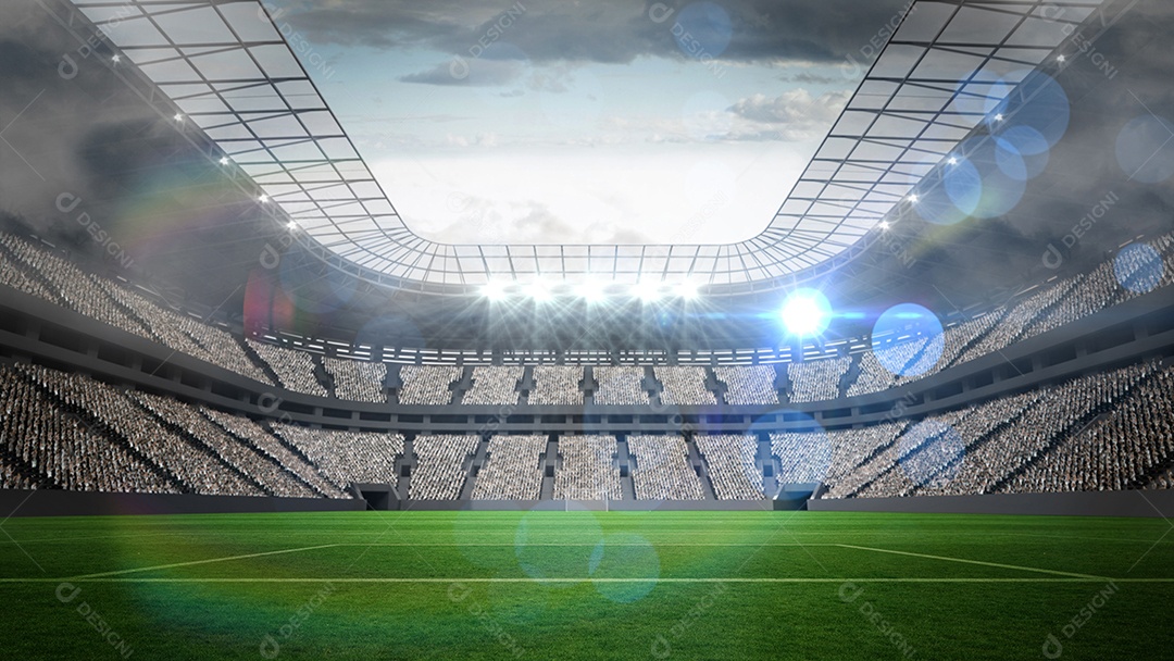 Detalhes de um estádio de futebol